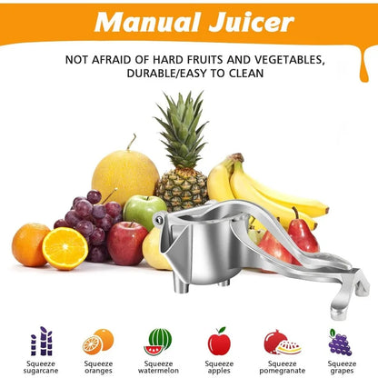 Heavy Duty Manual Citrus Juicer Premium Metal Alloy Fruit Squeezer Silver-3