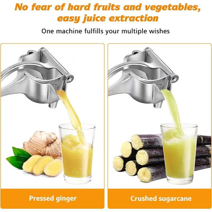 Heavy Duty Manual Citrus Juicer Premium Metal Alloy Fruit Squeezer Silver-4